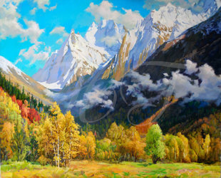 "Ущелье". Холст, масло. Размер 85х70.